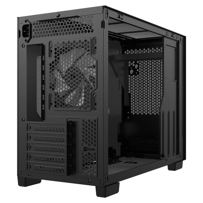 ADATA XPG Valor Mesh Nano Chassis Gaming Midi Tower mATX Negro con Panel de Cristal Templado, Puerto USB Tipo-C, Ventilador ARGB 120mm Incluido, 5 Ranuras