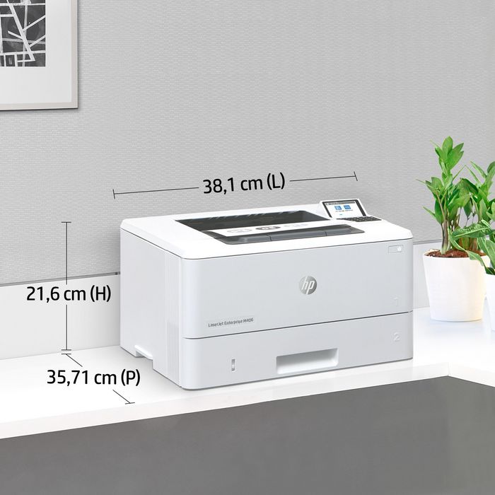 HP LaserJet Enterprise M406dn Impresora Laser, 40 ppm, 1200x1200 dpi, USB, Impresion Doble Cara, Energia Eficiente