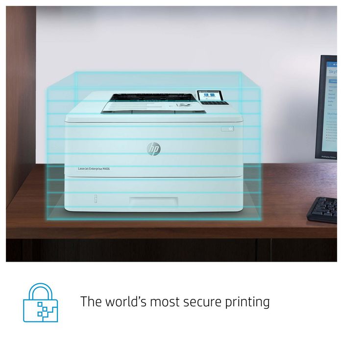 HP LaserJet Enterprise M406dn Impresora Laser, 40 ppm, 1200x1200 dpi, USB, Impresion Doble Cara, Energia Eficiente