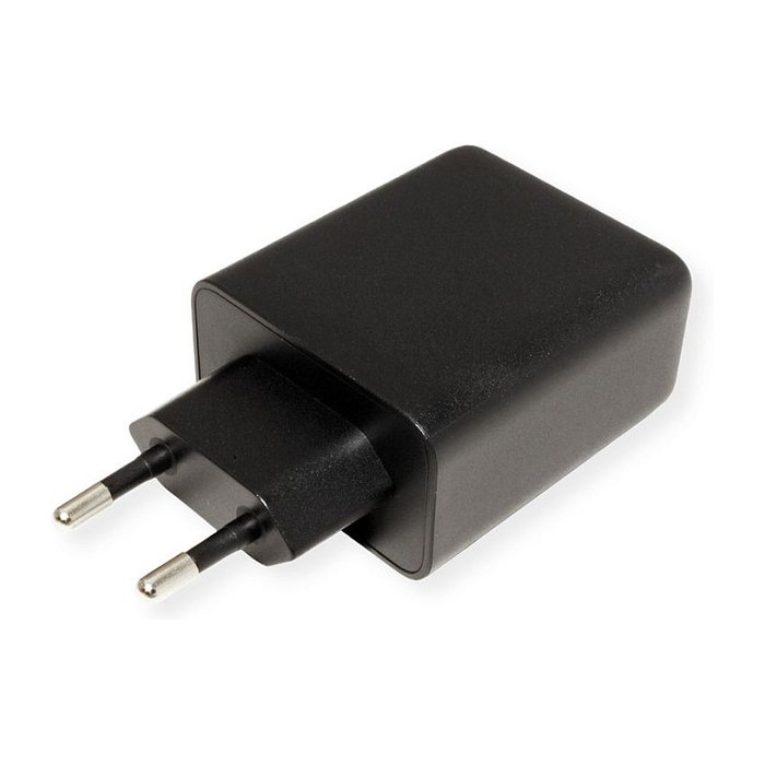 VALUE Cargador USB 65W GaN con 3 Puertos (1x Tipo-A, 2x Tipo-C) y Enchufe Euro VALUE Cargador USB 65W GaN con 3 Puertos (1x Tipo-A, 2x Tipo-C) y Enchufe Euro