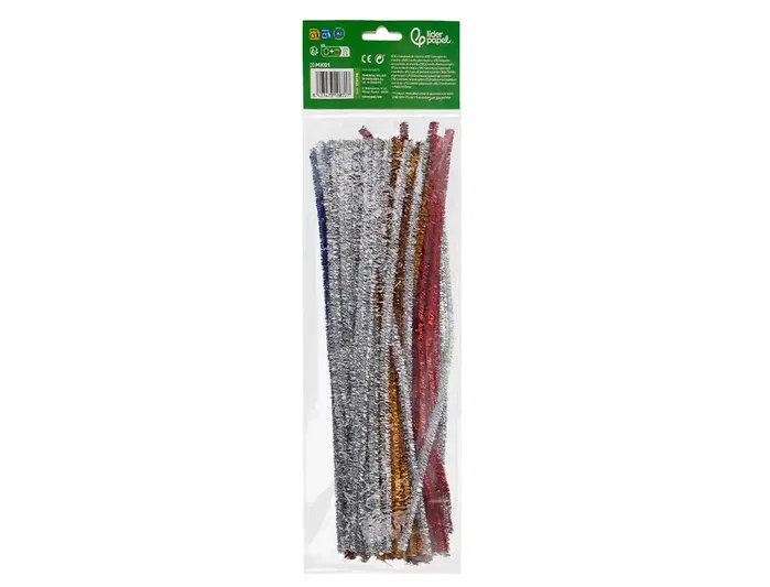 Liderpapel Limpiapipas de chenilla de 30 cm colores brillantes surtidos, 100 unidades