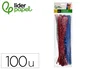 Liderpapel Limpiapipas de chenilla de 30 cm colores brillantes surtidos, 100 unidades