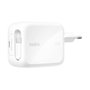 Belkin Boost Charge Pro 67W Dual GaN con Cable Retráctil USB-C Blanco