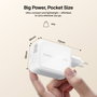 Belkin Boost Charge Pro 67W Dual GaN con cable retráctil Blanco WCH022KQWH