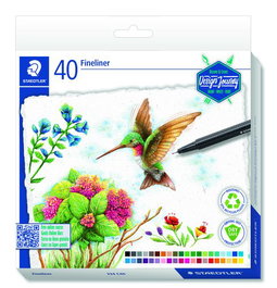Rotulador Fibra Staedtler 334 Triplus Fineliner Caja De 40