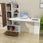 Hanah Home Mesa de Estudio Domingos White, Walnut