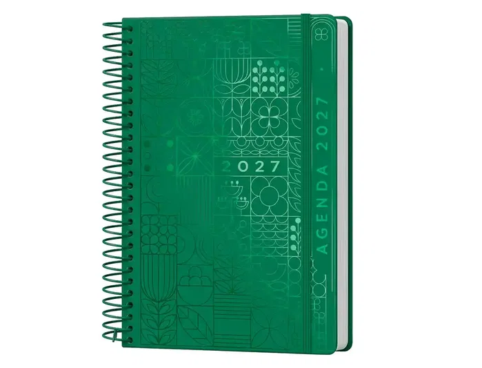 Liderpapel Agenda Syros 2027 Día Página A5 Verde