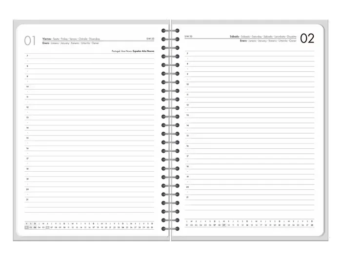 Liderpapel Agenda Syros 2027 Día Página A5 Verde