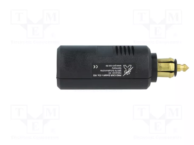 PRO CAR Adaptador de conexión del mechero del coche 16A Negro