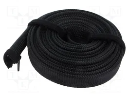 LogiLink Organizador de Cables Flexible con Cremallera, 5 m, 30 mm, Negro
