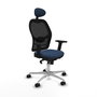 PIQUERAS Y CRESPO Silla de oficina Jorquera con mecanismo Sincro, Azul marino y Negro