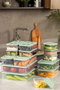 Hermia YBLLA18LI Set de Cajas de Almacenaje Mint, 18 Piezas, Plástico