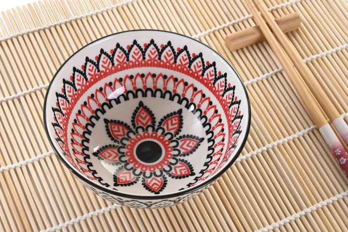 DKD Home Decor Set de Sushi Mandala de 16 Piezas en Bambú y Gres DKD Home Decor Set de Sushi Mandala de 16 Piezas en Bambú y Gres