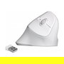 DeLOCK 12596 Ratón Ergonomico USB Inalambrico Vertical para Mano Derecha, Blanco, 1600 DPI, 4 Botones, Silencioso, RF 2.4 GHz, Hasta 20 m, Receptor Nano USB Incluido