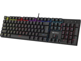 Sandberg Teclado Mecánico Gamer UK, 105 Teclas Mecánicas con Placa de Metal Pesado para Precisión Absoluta y Duración Extrema