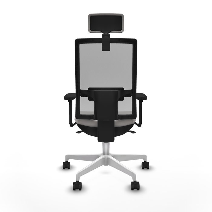 PIQUERAS Y CRESPO Silla de oficina Horna con mecanismo Sincro, Blanco y Gris PIQUERAS Y CRESPO Silla de oficina Horna con mecanismo Sincro, Blanco y Gris