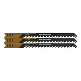Wolfcraft Hojas de sierra de calar HCS vástago en U corte curvo fino 50 mm