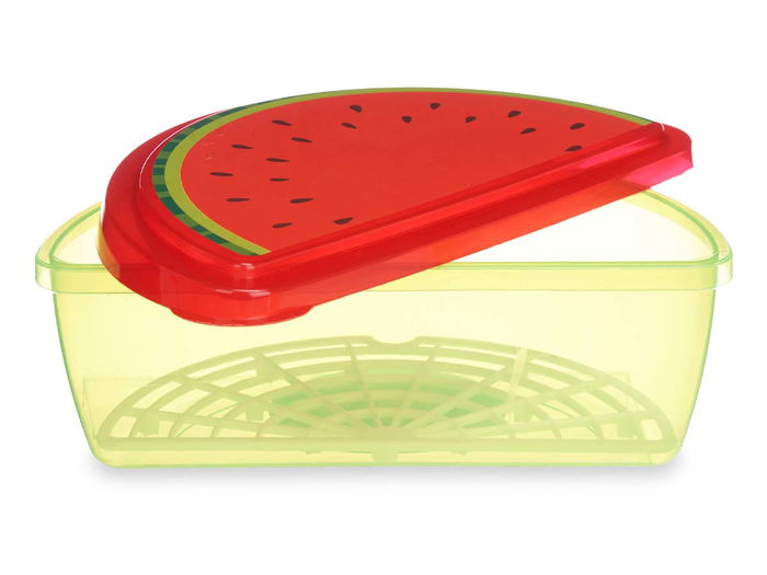 Leknes Tupper Fruta Sandia 1,2L Plástico Estampado Frutal 23x8x13cm (Set de 24)
