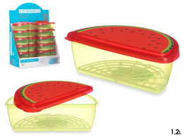 Leknes Tupper Fruta Sandia 1,2L Plástico Estampado Frutal 23x8x13cm (Set de 24)