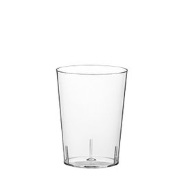 Plastics Espelt Vaso Media Pinta de Cristal, 33 cl (33.3 cl), Altura 102 mm, Diámetro 77 mm (Set de 30)