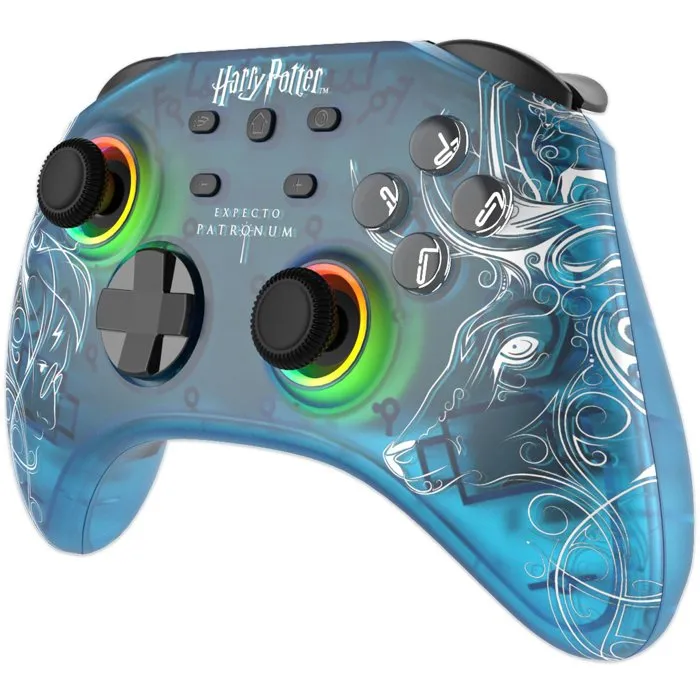 Freaks And Geeks Mando inalámbrico RGB translúcido Patronus para Switch 1, 2 y PC (FRE3760178626354)