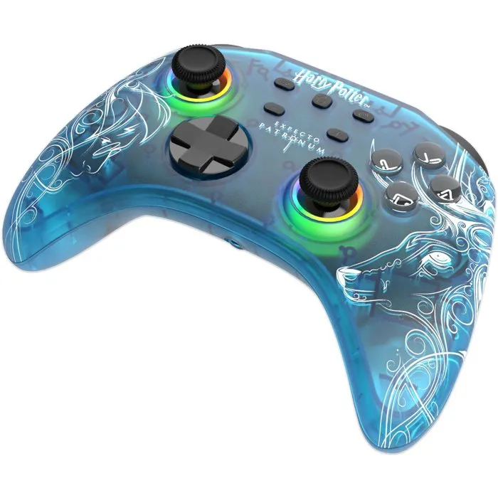 Freaks And Geeks Mando inalámbrico RGB translúcido Patronus para Switch 1, 2 y PC (FRE3760178626354)