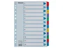 Esselte Separador Numérico 1-12 Cartulina Mylar Borra DIN A4 Multitaladro Multicolor Juego de 12