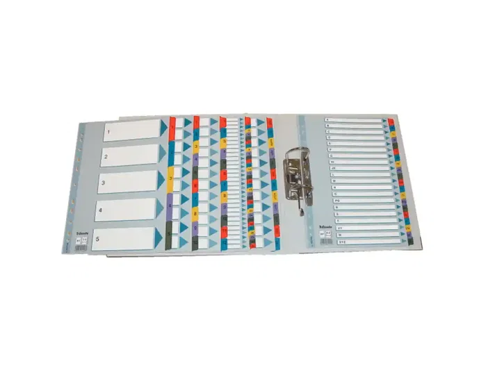 Esselte Separador Numérico 1-12 Juego de 12 DIN A4 Multicolor