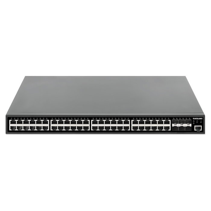 Intellinet 48-Port Gigabit L2+ Fully Managed PoE+ Switch con 6 SFP+ Uplinks (450 W, 19")