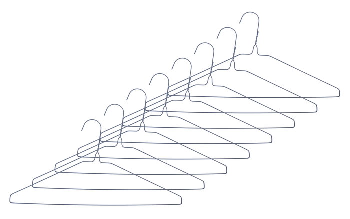 Confortime Set 8 Perchas Metal Pintada 40.5 cm (24 Unidades)