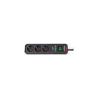 Brennenstuhl ECO-Line 1158810315 con protección contra sobretensiones, 3 salidas AC y 1,5 m de cable