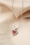 Heliophilia Silver CK9584 Collar de Metal con Pieza Central de Coral Color Plata