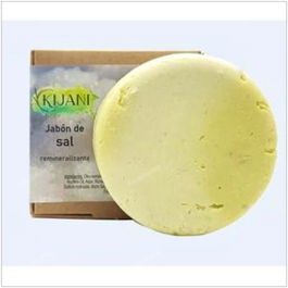 KIJANI Jabón en Pastilla de Sal 80Gr con Propiedades Remineralizantes y Exfoliantes