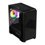 Keep Out XC-220 GLASS Caja de Ordenador Gaming Micro-ATX, Negro, Cristal Templado, con 4 Ventiladores ARGB, Bahías 1x3.5" y 2x2.5", Puertos USB 3.0