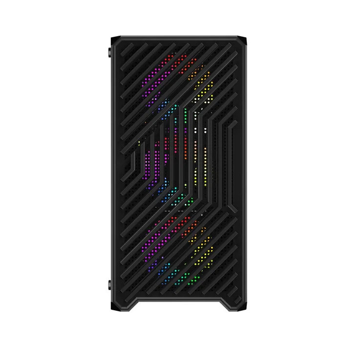 Keep Out XC-220 GLASS Caja de Ordenador Gaming Micro-ATX, Negro, Cristal Templado, con 4 Ventiladores ARGB, Bahías 1x3.5" y 2x2.5", Puertos USB 3.0