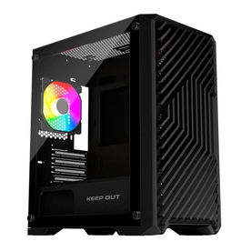 Keep Out Caja Gaming XC-220 GLASS Negra Micro-ATX con Cristal Templado ARGB