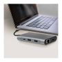 LogiLink Docking Station USB-C de 8 puertos con USB 3.2 Gen1 y PD, plata