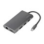 LogiLink Docking Station USB-C de 8 puertos con USB 3.2 Gen1 y PD, plata