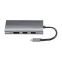 LogiLink Docking Station USB-C de 8 puertos con USB 3.2 Gen1 y PD, plata