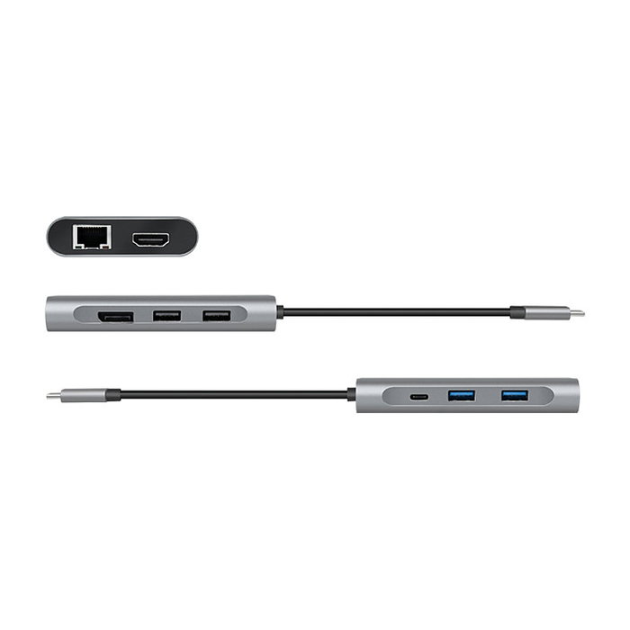 LogiLink Docking Station USB-C de 8 puertos con USB 3.2 Gen1 y PD, plata