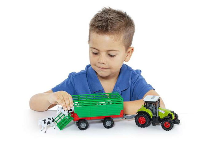 Molto Tractor con Luz y Sonido, Remolque y Animal - Juguete para Niños +18 Meses