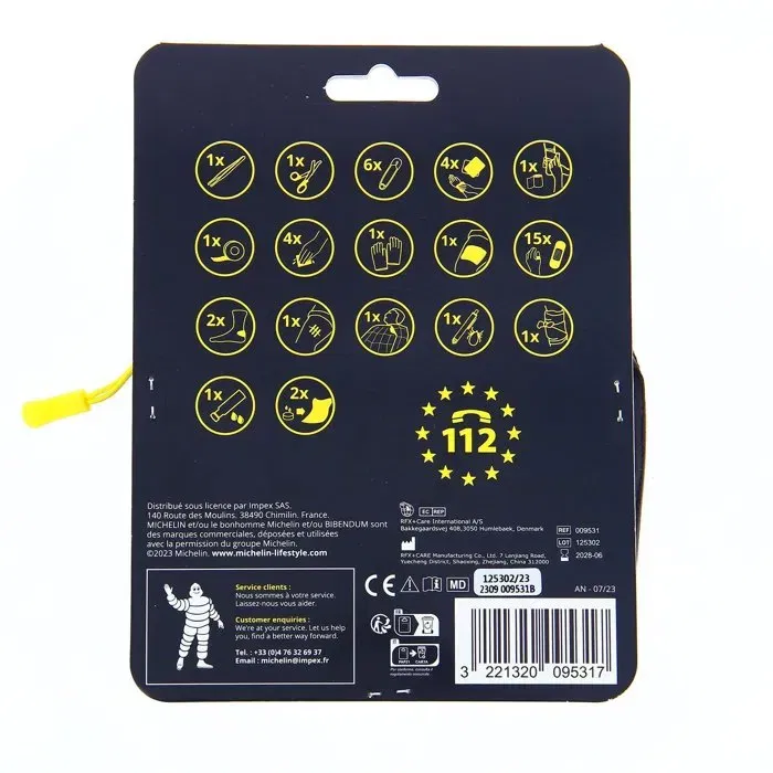 MICHELIN Botiquín de primeros auxilios para actividades de ocio. Kit con 44 piezas