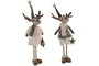 DKD Home Decor Figura Navidad Alpina Beige Verde Poliester 16 x 60 x 29 cm (2 Unidades)