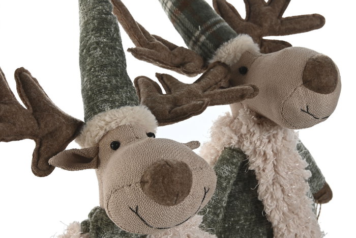 DKD Home Decor Figura Navidad Alpina Beige Verde Poliester 16 x 60 x 29 cm (2 Unidades) DKD Home Decor Figura Navidad Alpina Beige Verde Poliester 16 x 60 x 29 cm (2 Unidades)