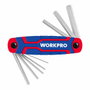 Workpro Juego de 8 llaves allen plegables métricas