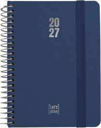 GRAFOPLAS Agenda Anual 2027 Fancy Espiral A6 Azul Oscuro