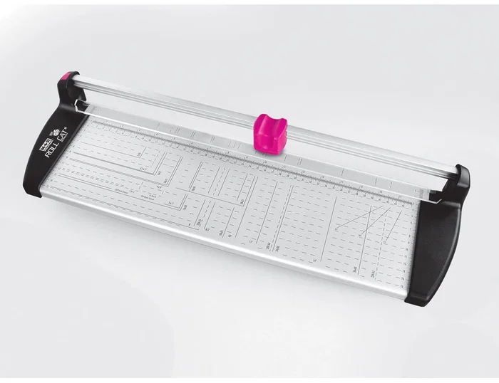 Mor Cizalla rotativa metálica de rodillo de 46 cm con base de aluminio