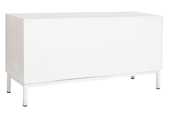 DKD Home Decor Mueble TV Moderno Blanco Dorado 120 x 40 x 60 cm