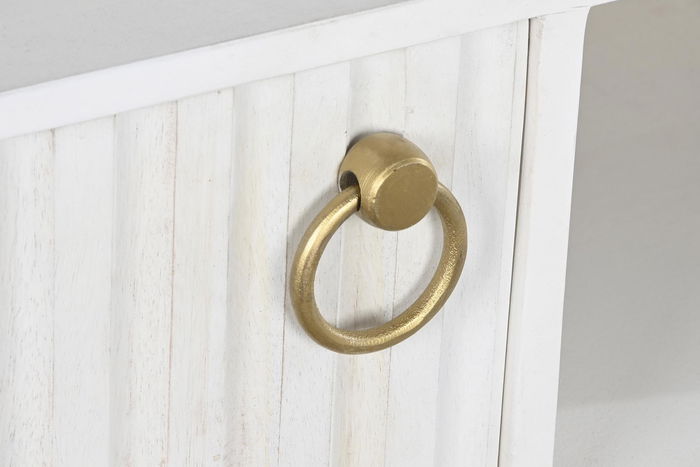 DKD Home Decor Mueble TV Moderno Blanco Dorado 120 x 40 x 60 cm