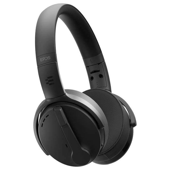 EPOS Adapt 561 II Auriculares Bluetooth con USB-C para Oficina, Diadema Supraaural con Cancelación de Ruido Híbrida, Micrófono Boom, 24h Batería, Compatible con Teams y Zoom, Negro